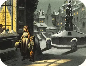 Two poor children, boy and girl