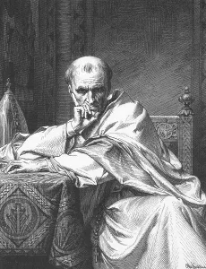 Pope Gregory VII, drawing by Otto Knille