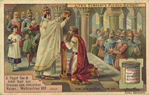 Pope Leo III crowning Charlemagne Emperor of Rome