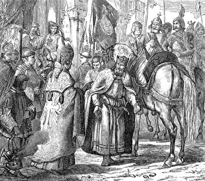 Pope Saint Nicholas I together with Louis II the Younger