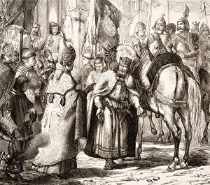 Pope Saint Nicholas I together with Louis II the Younger