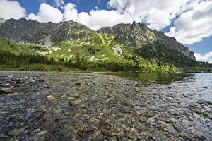 Popradske Pleso lake in High Tatras mountains in Slovakia