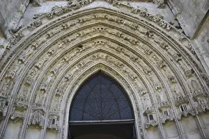 Porch of the cathedral Saint Pierre of Sainte in France