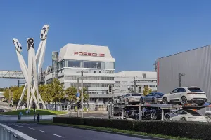 Category Cities DE Prints: Porscheplatz with Porsche headquarters