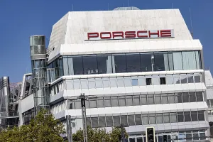 Porscheplatz in Stuttgart Zuffenhausen