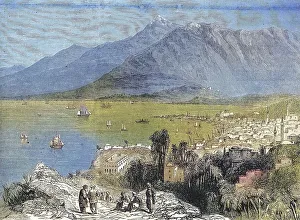 The Port of Beirut and the Mountainous Landscape in the Background