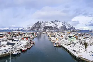 Category Scandinavia Prints: Port in fishing village Henningsvaer