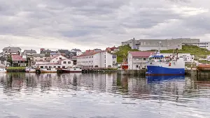 Port of Honningsvag in Finnmark Norway