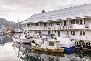 Port of Honningsvag in Finnmark Norway