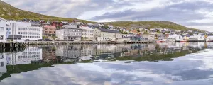 Port of Honningsvag in Finnmark Norway
