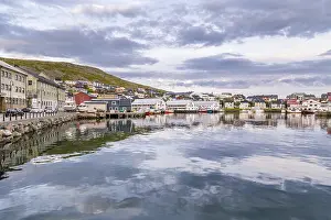 Port of Honningsvag in Finnmark Norway