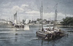The Port of Wallwitzhafen on the Elbe