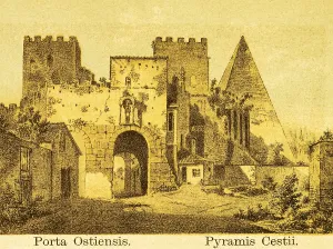 Porta Ostiensis with Pyramis Cestii