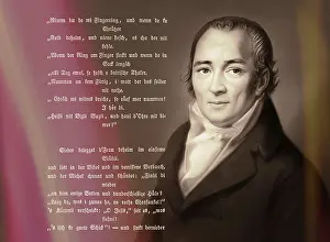 Portait with a poem, Johann Peter Hebel