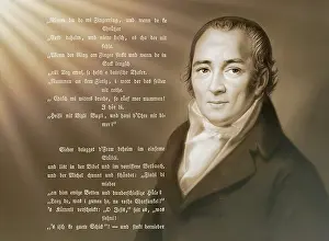 Portait with a poem, Johann Peter Hebel