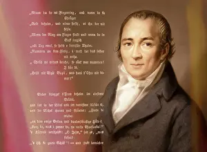 Portait with a poem, Johann Peter Hebel