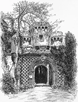 Portal, former royal castle Penha in Cintra
