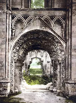 Portal of St Joseph's Chapel at the Glastonbury Abbey