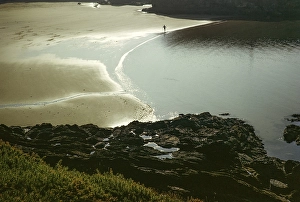 Porth Trecastell beach, Anglesey, North Wales, UK 1966