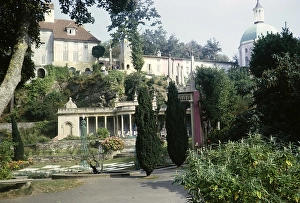 Portmeirion folly tourist village in Gwynedd, North Wales, UK 1966