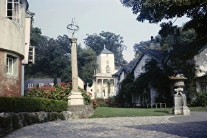 Portmeirion folly tourist village in Gwynedd, North Wales, UK 1966