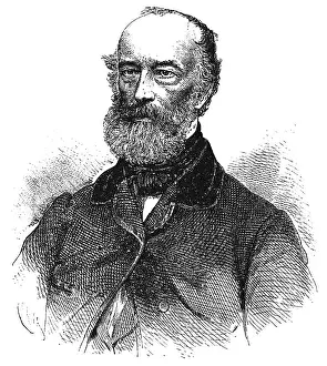Portrait of Alfred Krupp - a German steel manufacturer and inventor