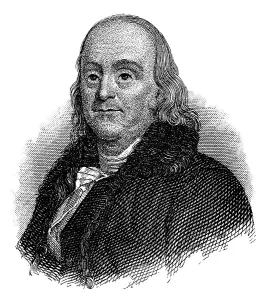 Portrait of Benjamin Franklin, 1706 - 1790