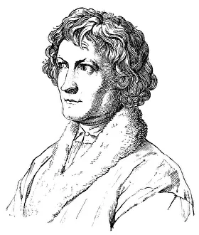 Portrait of Bertel Thorvaldsen - a Danish sculptor