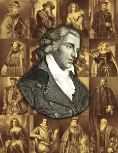 Portrait and characters from the works by Friedrich Schiller