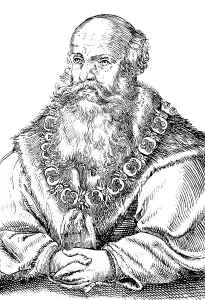 Portrait, Duke George of Saxony, George the Bearded, member of the Dessau League of Catholic Princes, opponent of M. Luther, historical illustration 1883