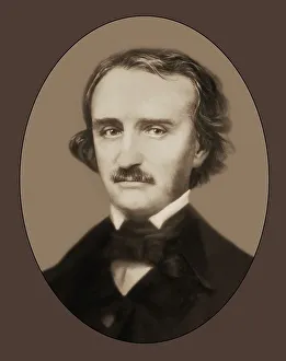 Portrait of Edgar Allan Poe, 1809 - 1849
