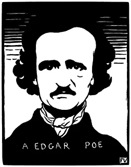 Portrait of Edgar Allan Poe by Felix Vallotton