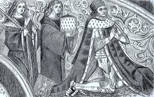 Portrait of the Elector Albrecht Achilles of Brandenburg on the altarpiece of the Collegiate Church of Ansbach