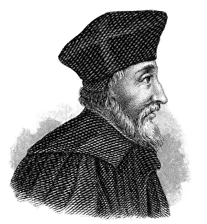 Portrait of Jan Hus or Johannes Huss, ca