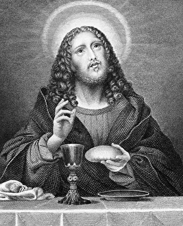 Portrait of Jesus Christ, halo