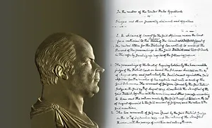 Portrait after a medal of John Quincy Adams