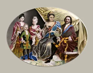 Portrait Medallion of Peter the Great and family