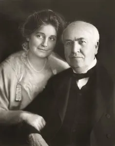 Portrait of Mina Edison and Thomas Alva Edison