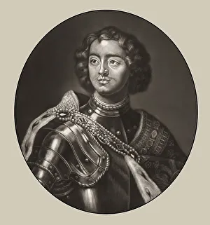 Portrait of Peter the Great, Peter I or Pyotr Alexeyevich Romanov