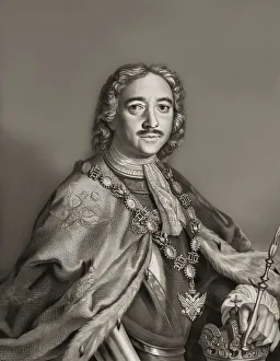 Portrait of Peter the Great, Peter I or Pyotr Alexeyevich Romanov