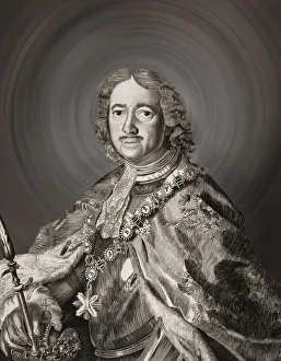 Portrait of Peter the Great, Peter I or Pyotr Alexeyevich Romanov