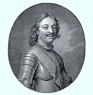 Portrait of Peter I the Great in 1686