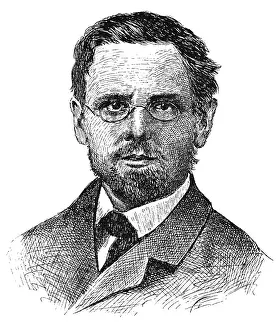 Portrait of Peter Rosegger - an Austrian writer and poet