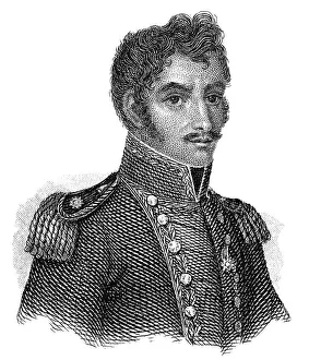 Portrait of Simon Bolivar or Simon Jose Antonio de la Santisima Trinidad Bolivar y Palacios Ponte y Blanco
