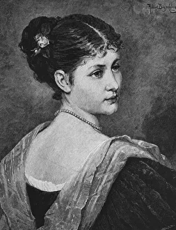 Portrait of a woman from the 19th century