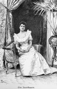 Portrait, woman, from front, flat