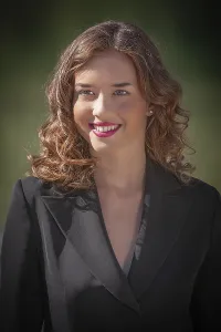 Portrait of a woman with long hair