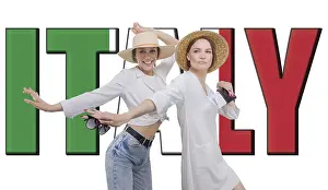 Portrait of two women ready to travel