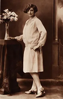 Portrait of a young woman, historical photograph