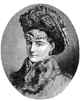 Portrait of a young woman with short blond hair